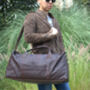 Genuine Leather Holdall Luggage In Brown, thumbnail 12 of 12