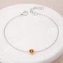 Personalised Sterling Silver November Birthstone Citrine Bracelet, thumbnail 2 of 11