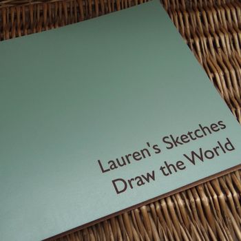 Personalised Refillable Leather Sketch Book, 9 of 10