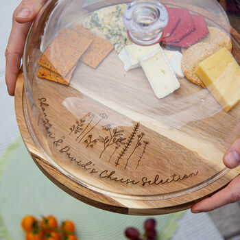 Personalised Cheese Board With Dome Lid, 5 of 7
