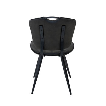 Austin Moleskin Mussel Brown/Grey Two Dining Chairs, 6 of 6
