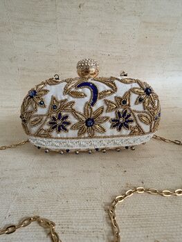 Oval Off White Clutch Bag, 5 of 9