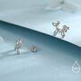 Sterling Silver Balloon Dog Stud Earrings, thumbnail 2 of 12