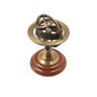 22cm Bronze Armillary Sphere With Wooden Base, thumbnail 2 of 5