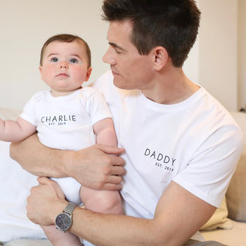 Personalised Est. T Shirt And Babygrow Set, 2 of 7