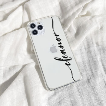 Personalised Name Clear Phone Case, 5 of 8