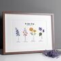 Personalised Birth Flower Family Landscape Print, thumbnail 4 of 7