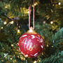 Personalised Hand Painted Festive Bauble Decoration, thumbnail 2 of 9