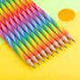 Colourful Rainbow Stripe Pencil, thumbnail 1 of 6