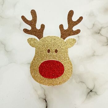 Six X Reindeer Christmas Drinks Toppers, Festive Cocktails, Christmas Drinks Decorations, 6 of 7