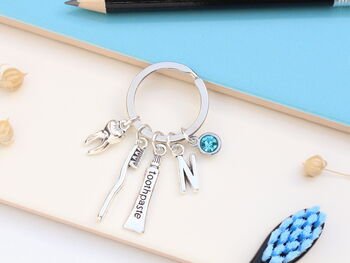 Dentist Personalised Keyring, Dental Nurse, Graduation, 7 of 12