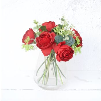 Everlasting Red Rose Bouquet With Gypsophelia, 2 of 7