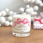 First Christmas Personalised Candle With Ribbon Design, thumbnail 1 of 4