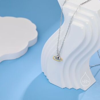 Tiny Planet Pendant Necklace In Sterling Silver, 5 of 12