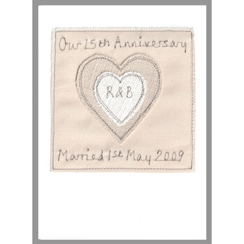 Personalised 15th Crystal / 30th Pearl Anniversary Card, 10 of 10