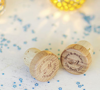 Personalised With Your Text Eco Wine Cork Stopper, 2 of 6
