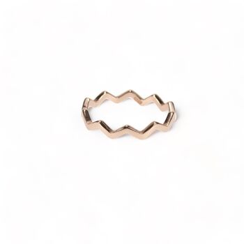 Zigzag Stacking Rings, Rose Or Gold Vermeil 925 Silver, 4 of 10