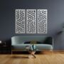 Metal Three Panel Abstract Wall Art Home Decoration, thumbnail 6 of 12