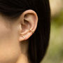 Gold Plated Silver Pavé Ear Cuff, thumbnail 2 of 4