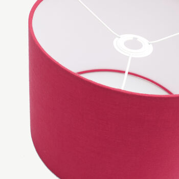 Linen Cyclamen Pink Lampshade, 6 of 8