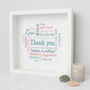 Personalised Thank You Word Art Gift, thumbnail 1 of 6