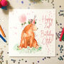 Personalised Birthday Balloon Bear Card, thumbnail 1 of 4