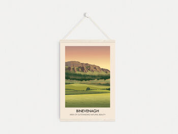 Binevenagh Aonb Travel Poster Art Print, 6 of 8