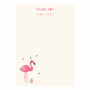 Personalised Flamingo Birthday Thank You Cards, thumbnail 2 of 4