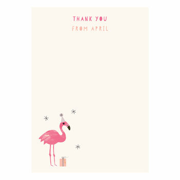 Personalised Flamingo Birthday Thank You Cards, 2 of 4