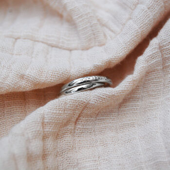 Personalised Interlinked Infinity Silver Band Ring, 7 of 9