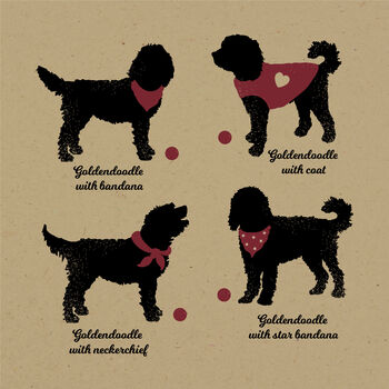 Personalised Goldendoodle Print For One Or Two Dogs, 2 of 12