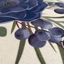 Blue Lotus Floral Pillow Covers With Blue And White, thumbnail 6 of 7