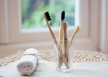 Adult Bamboo Toothbrush With Charcoal Bristles, 7 of 8