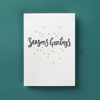 Season's Greetings Letterpress Christmas Card, 2 of 3