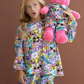 Gatto Pyjama Set With Matching Teddy Bear Set, 3 of 9