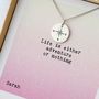 Life Is A Great Adventure Compass Necklace Personalised, thumbnail 2 of 5