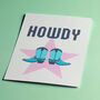 Howdy Cowboy Boots Western A5 Wall Print, thumbnail 2 of 2