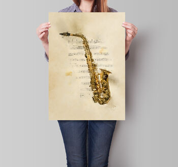 Set Of Musical Instrument Prints, 5 of 5