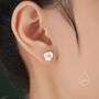 Poppy Flower Stud Earrings In Sterling Silver, thumbnail 1 of 10