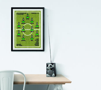 Framed 'Favourite Football Team' Print: Hooped Kit, 5 of 6