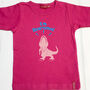 Personalised Roaring Dinosaur Babygrow/Child T Shirt, thumbnail 2 of 12