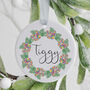 'Harlequin Pine Cone' Personalised Christmas Decoration, thumbnail 1 of 3