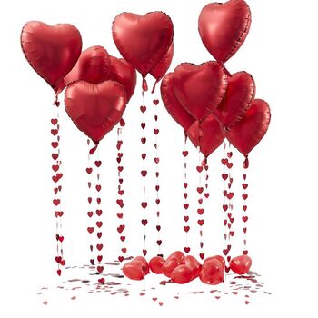 Valentine's Day Red Heart Balloon Kit Pack Of 25, 2 of 3