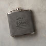 Personalised Wedding Hipflask Groom's Party Gifts, thumbnail 8 of 9