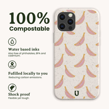 Pink Bananas Eco Phone Case, 3 of 5