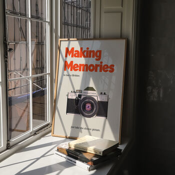 Retro Making Memories Film Camera Wall Print, 8 of 8