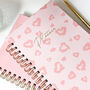 Personalised Undated Planner | Leopard Print | Pink, thumbnail 8 of 8