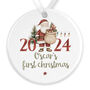 Personalised Baby's First Christmas Ceramic Keepsake Decoration, thumbnail 2 of 4