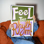Feel The Rhythm Retro Music Art Print, thumbnail 2 of 12