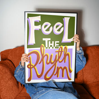 Feel The Rhythm Retro Music Art Print, 2 of 12